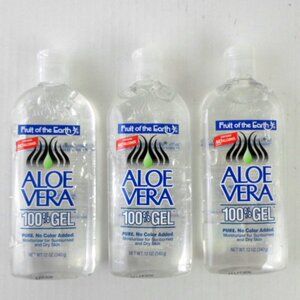 3 Fruit of the Earth Aloe Vera 100% Gel After Sun Care Moisturizer 12 oz